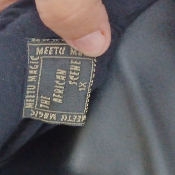 MEETU MAGIC Black /White Long Tunic SIZE 1x The African Scene, 29" pit to pit - Picture 4 of 6